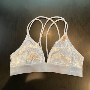 Victoria’s Secret PINK Blue Velvet Triangle Bralette